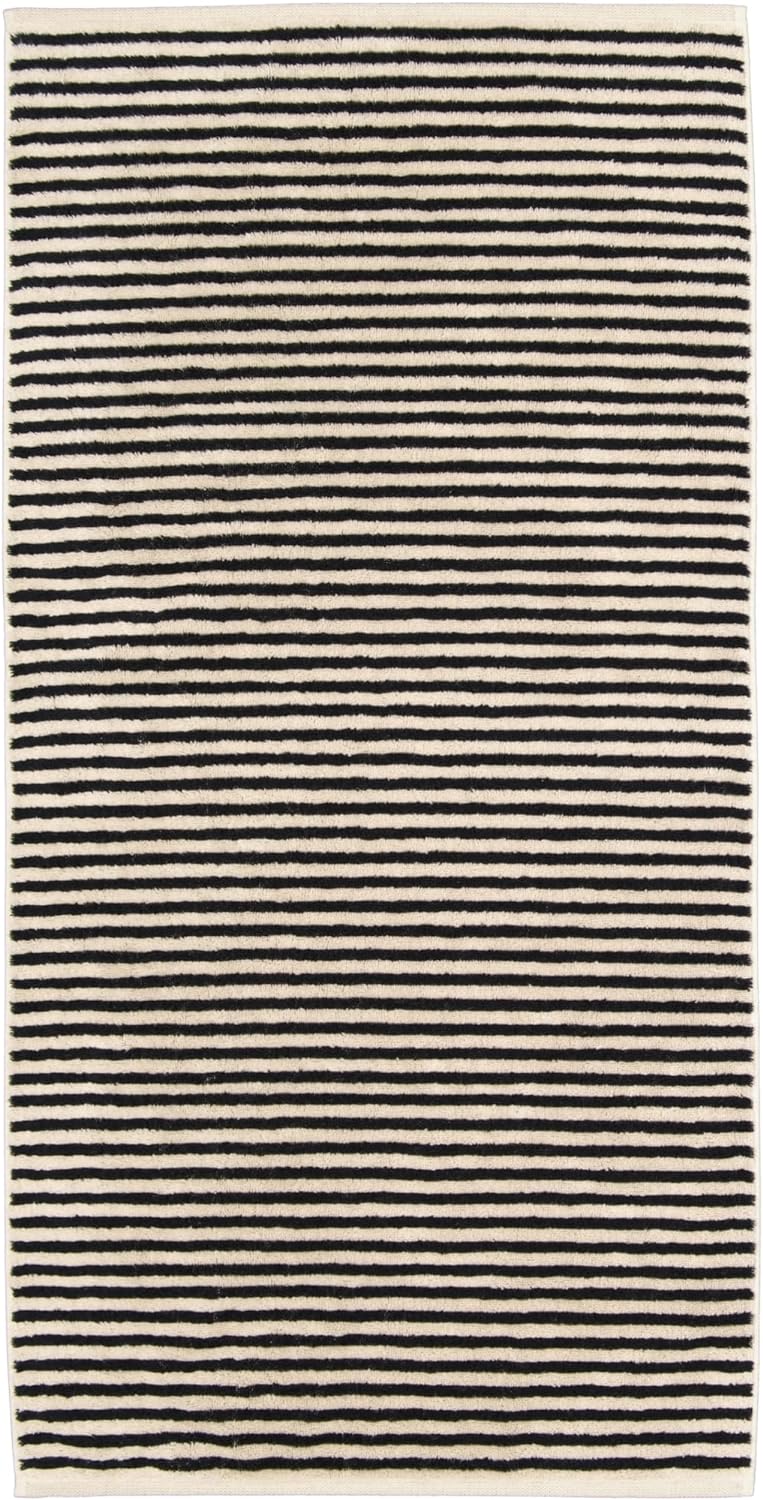 CAWÖ Home Handtücher Natural Streifen 6216 Natur-schwarz - 39 Duschtuch 80x150 cm, Duschtuch 80x150