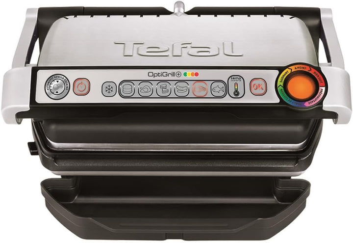 Tefal OptiGrill GC712D34 Kontaktgrill, 6 automatische Programme, Garstufenanzeige, 4 manuelle Temper