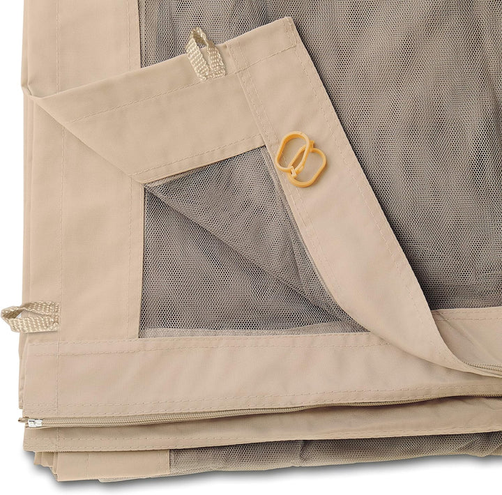 Moskitonetz für Gartenpavillon Rendezvous Premium 3x3 m - Polyester - Insektengitter inkl. Ringe, mi