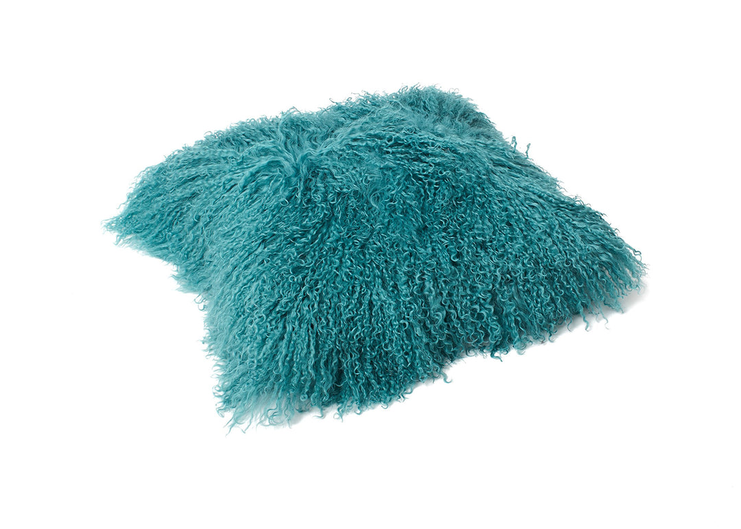 Reissner Lammfelle Tibet Lammfell Kissenbezug langflorig 30x30cm JAY102 Farbe Turquoise/türkis Jay10