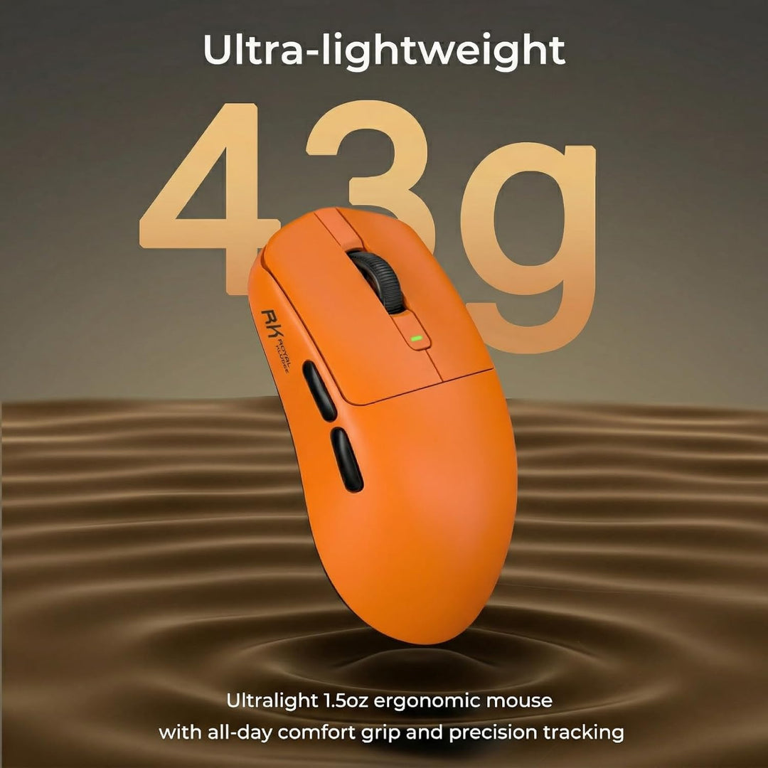 RK ROYAL KLUDGE M30 Gaming Maus Kabellos, 12000 DPI PixArt PAW3311 Sensor, 41g Ultralight Wireless M