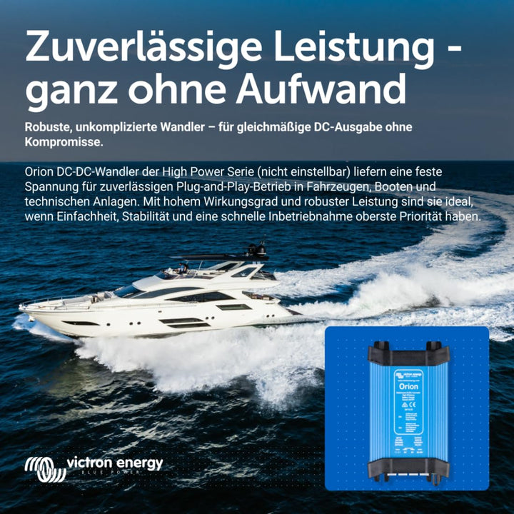 Victron Energy Orion IP20 24/12-Volt 25 Amp DC-DC Konverter Nicht isoliert, Hohe Leistung 24/12-Volt