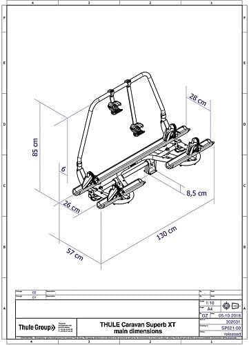 Thule Fahrradträger Caravan Superb XT Schwarz Halterung Fahrrad Rad Deichselmontage Aluminium 60kg