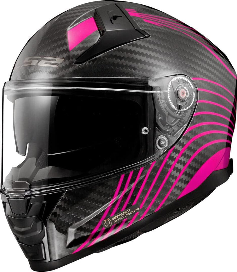 LS2 FF811 Vector II Carbon Flux Helm L carbon gloss purple, L carbon gloss purple