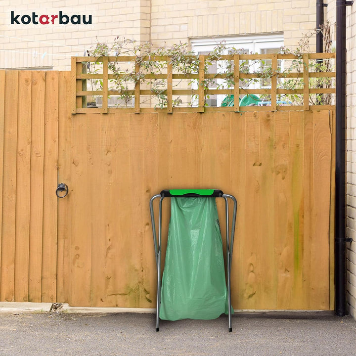 KOTARBAU® Müllsackständer 1 Fach Müllbehälter 33 x 77 x 85 cm Grüner Sack Ständer Metall Plastikmüll