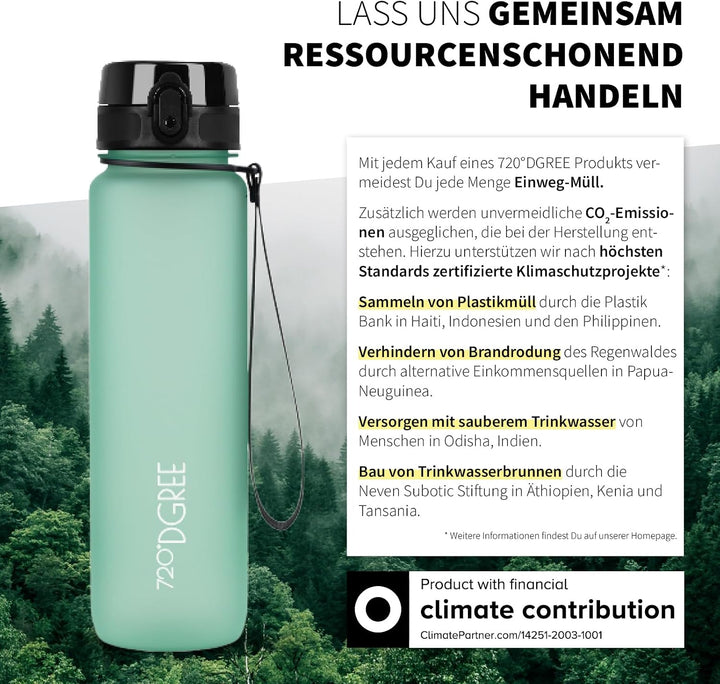 720°DGREE Trinkflasche “uberBottle“ 350ml, 500ml, 650ml, 1l, 1,5 Liter softTouch +Früchtebehälter -