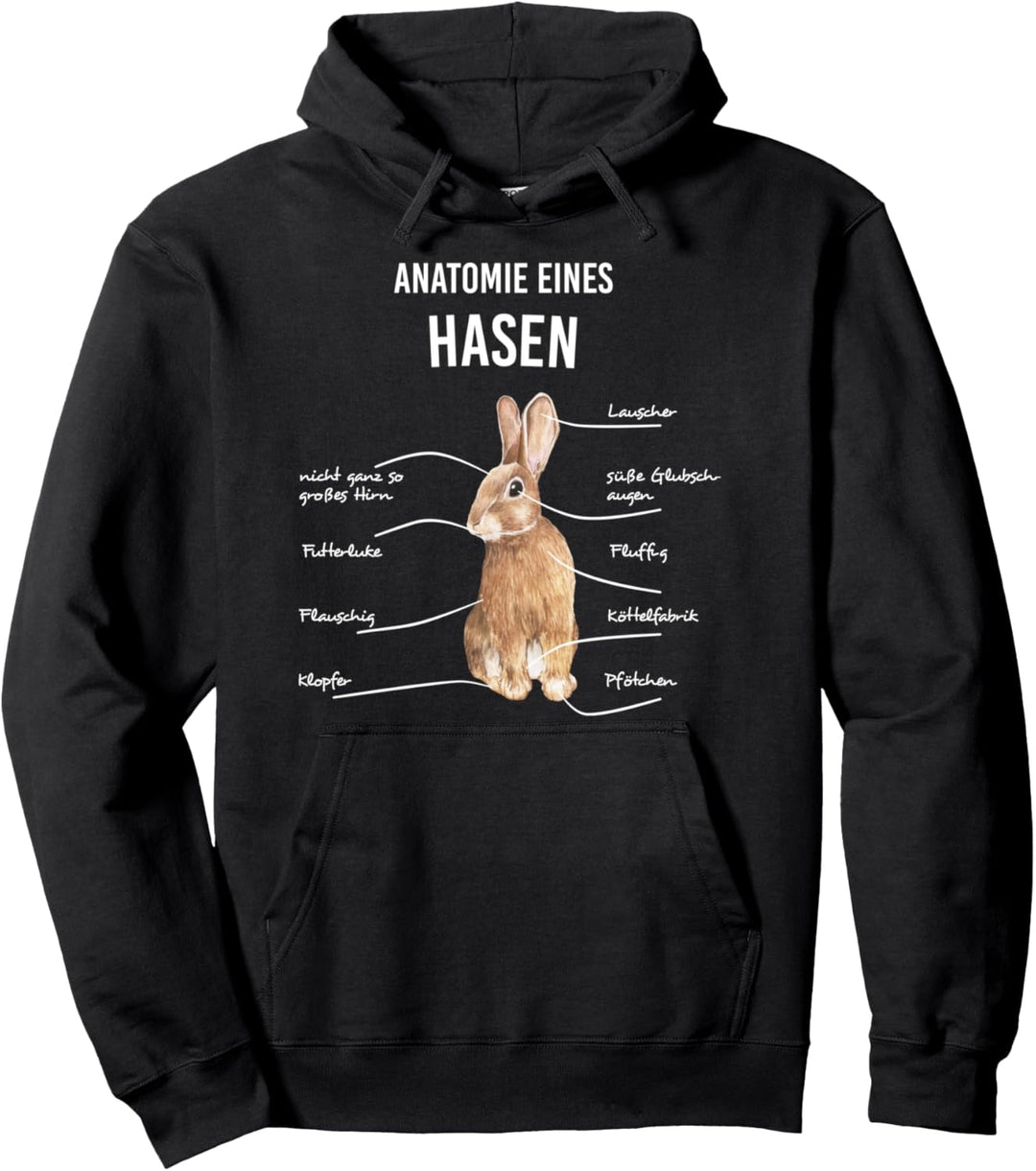 Anatomie eines Hasen Kaninchen Karnickel Pullover Hoodie