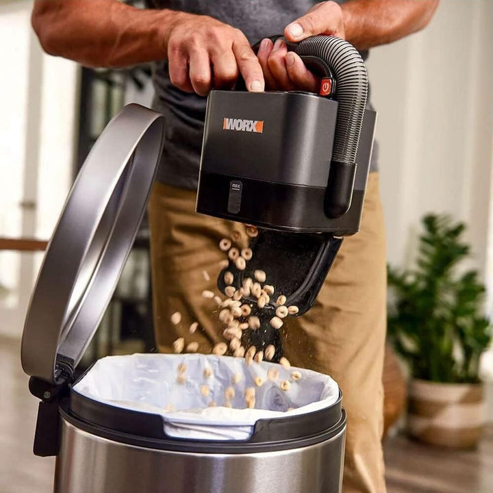 WORX WX030.9 - 20V Max Akku Autostaubsauger Hand-Staubsauger beutellos ohne Akku & Ladegerät Schwarz