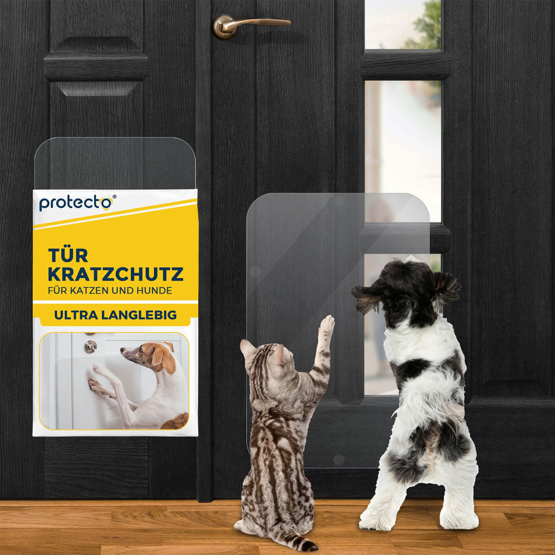 PROTECTO Kratzschutz für Türen – Hund & Katze Kratzschutz – 45 x 30 cm strapazierfähige Tür Abdeckun