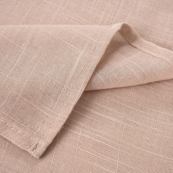 MIULEE 2er Set Voile Vorhang Sheer Leinenvorhang mit Ösen Transparente Leinen Optik Gardine Ösenscha
