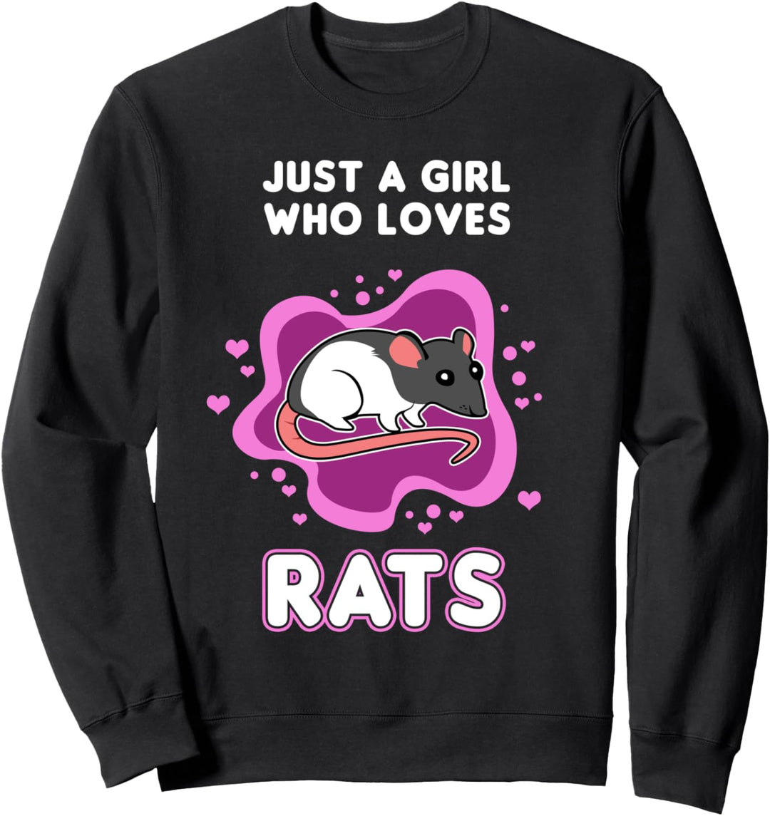 Just a girl who loves rats Nur ein Mädchen, das Ratten liebt Sweatshirt
