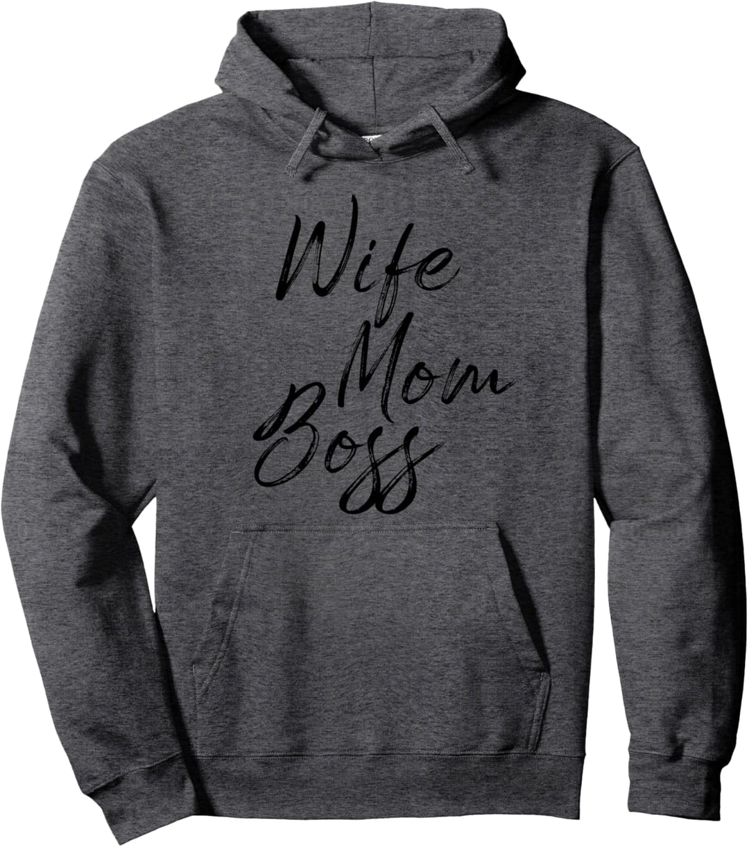 Spruch - Wife Mom Boss - für starke sexy Frauen – Sommer Pullover Hoodie