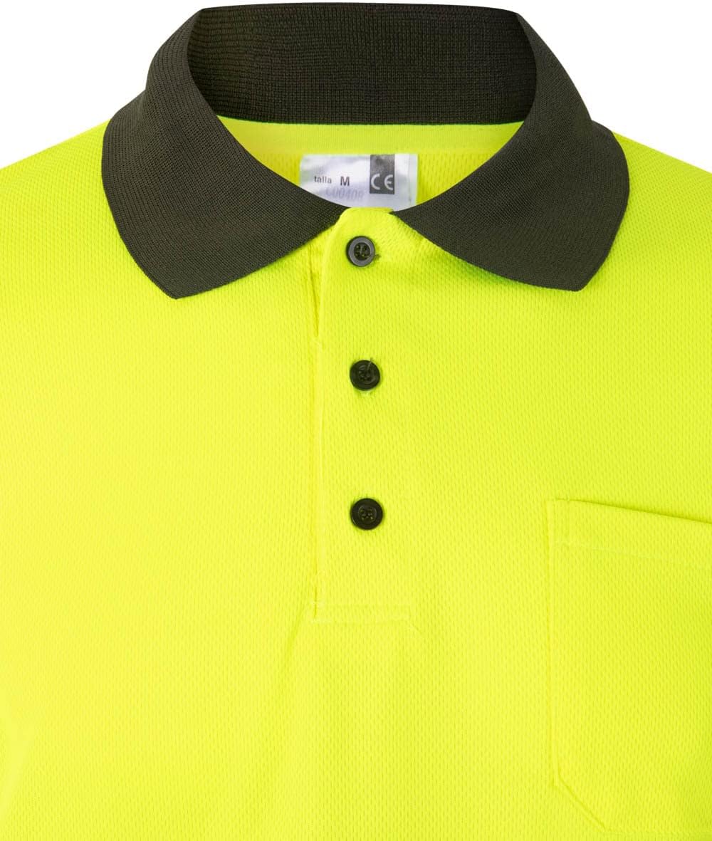 Velilla 175 - Signalshirt, langärmelig (Grösse L) Farbe jagdgrün und gelb fluoreszierend L Verde Caz