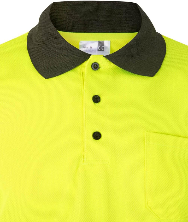 Velilla 175 - Signalshirt, langärmelig (Grösse L) Farbe jagdgrün und gelb fluoreszierend L Verde Caz
