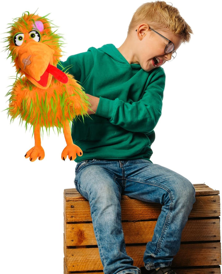 Living Puppets Bernie-Birdie Handpuppe Vogel, 44 cm, Weiche Materialien, ab 3 Jahre