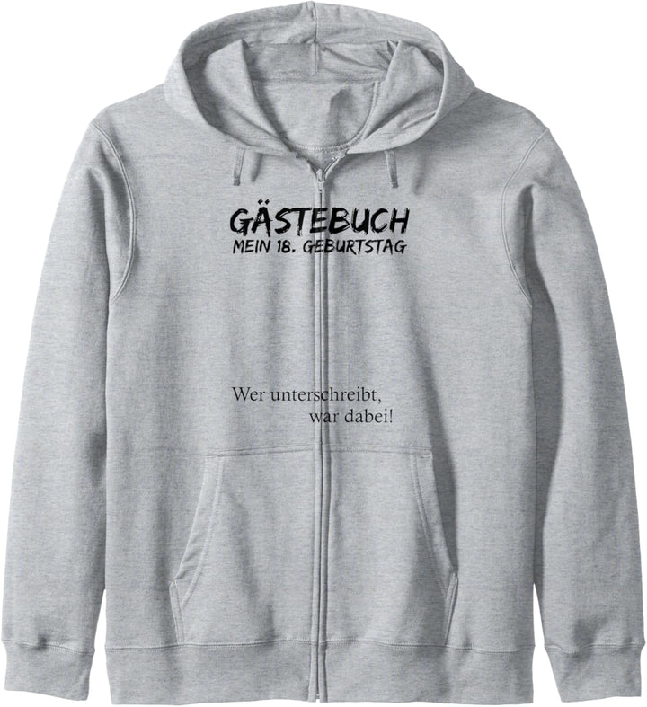 Mein 18. Geburtstag und das Gästebuch Kapuzenjacke