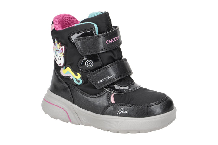 Geox Mädchen J Sveggen Girl B ABX Stiefeletten 27 EU Black Multicolor, 27 EU Black Multicolor