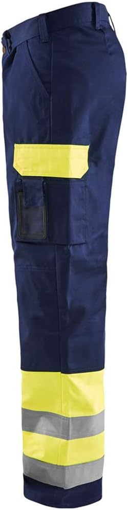 Blakläder Arbeitshose Bundhose Warnschutz 1584, Farbe:orange/marineblau;Grösse:58