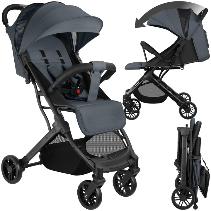 tectake® Buggy Kinderwagen von 0 bis 3 Jahre, Wagen für Baby Erstausstattung Neugeborene und Kinderb