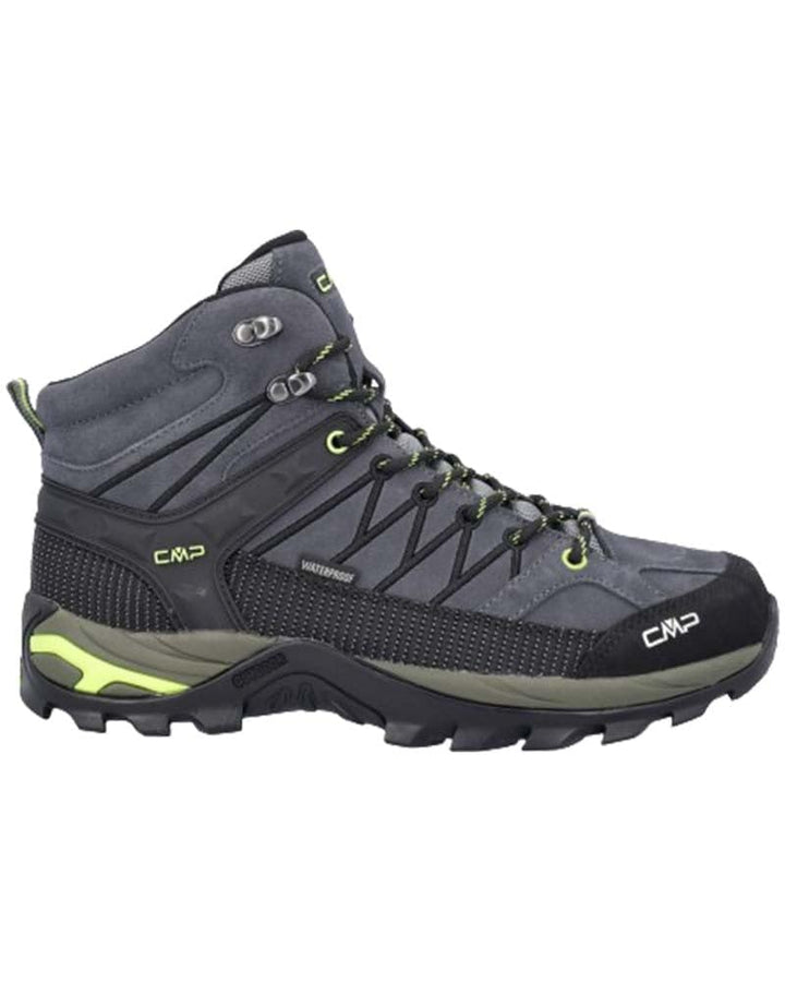 CMP Unisex Kinder Kids Rigel Mid Trekking Shoes Wp Wanderschuhe 40 EU Grau Gelb Fluo, 40 EU Grau Gel