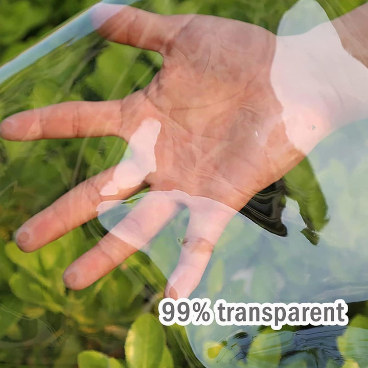 Plane Wasserdicht Transparent mit Ösen, Durchsichtig PVC Abdeckplane, Reissfest Wetterfeste Plane fü
