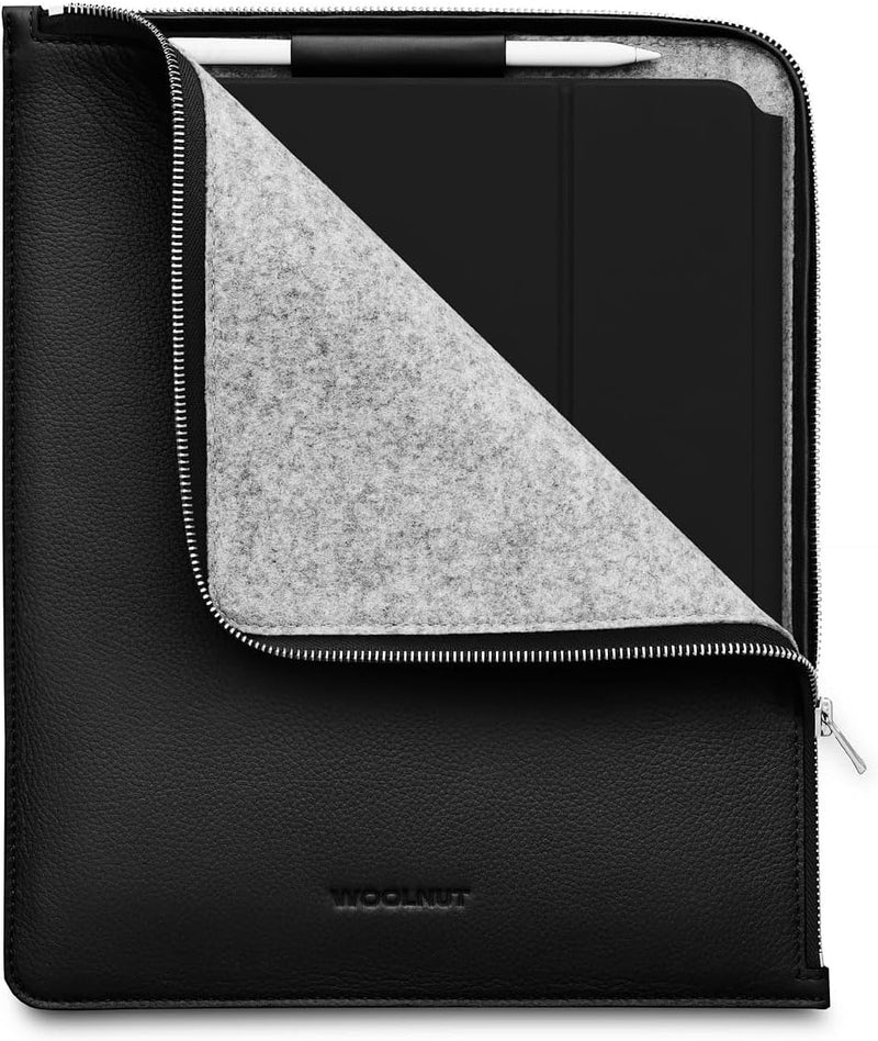 WOOLNUT Skandinavisches Vollnarbenleder Folio Cover für iPad Pro 13 Zoll & iPad Air 13 Zoll (M4,2024