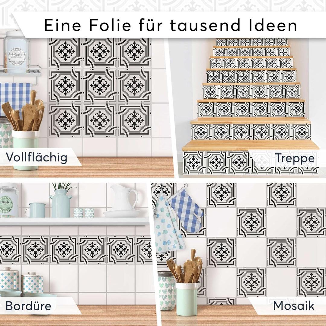 CREATISTO Klebefliesen Stickerfliesen Fliesenfolie - Hochwertige Sticker Aufkleber für Wandfliesen I