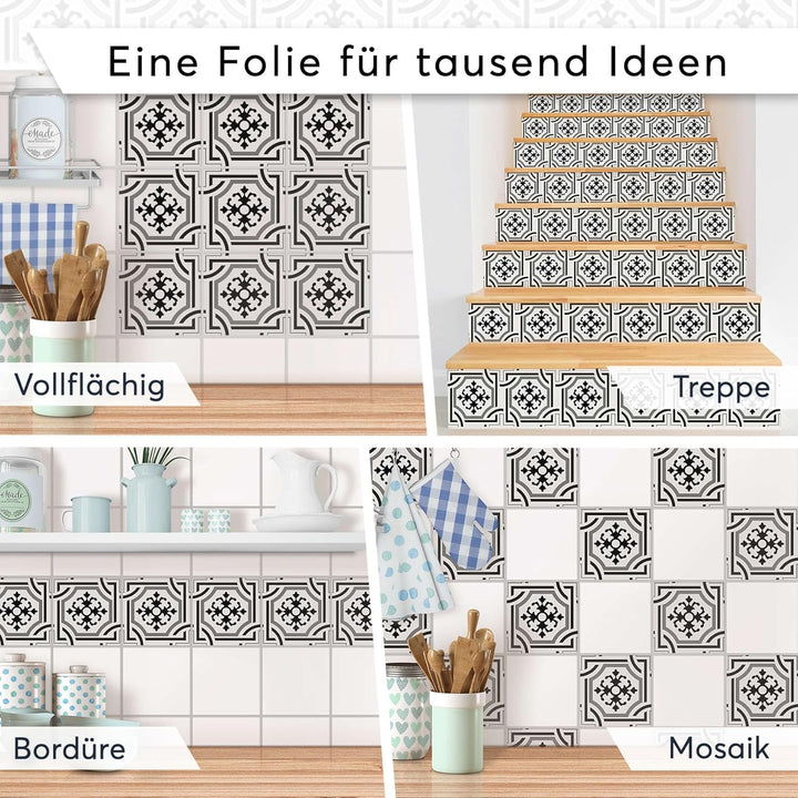 CREATISTO Klebefliesen Stickerfliesen Fliesenfolie - Hochwertige Sticker Aufkleber für Wandfliesen I