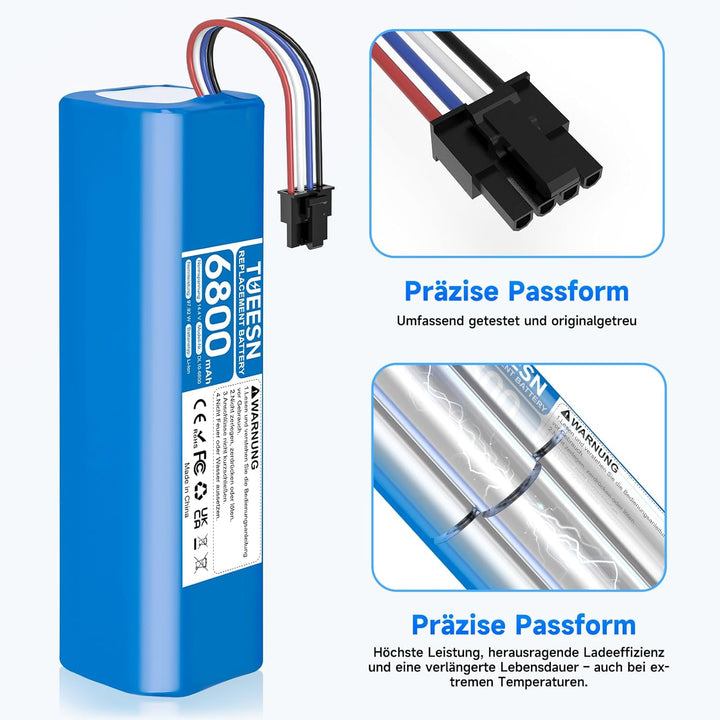 14,4V 6800mah Ersatzakku für Dreame L10s Ultra,D9 Pro D9 Max,D10/D10 Plus/D10s/L10/ L10s/Z10 Pro