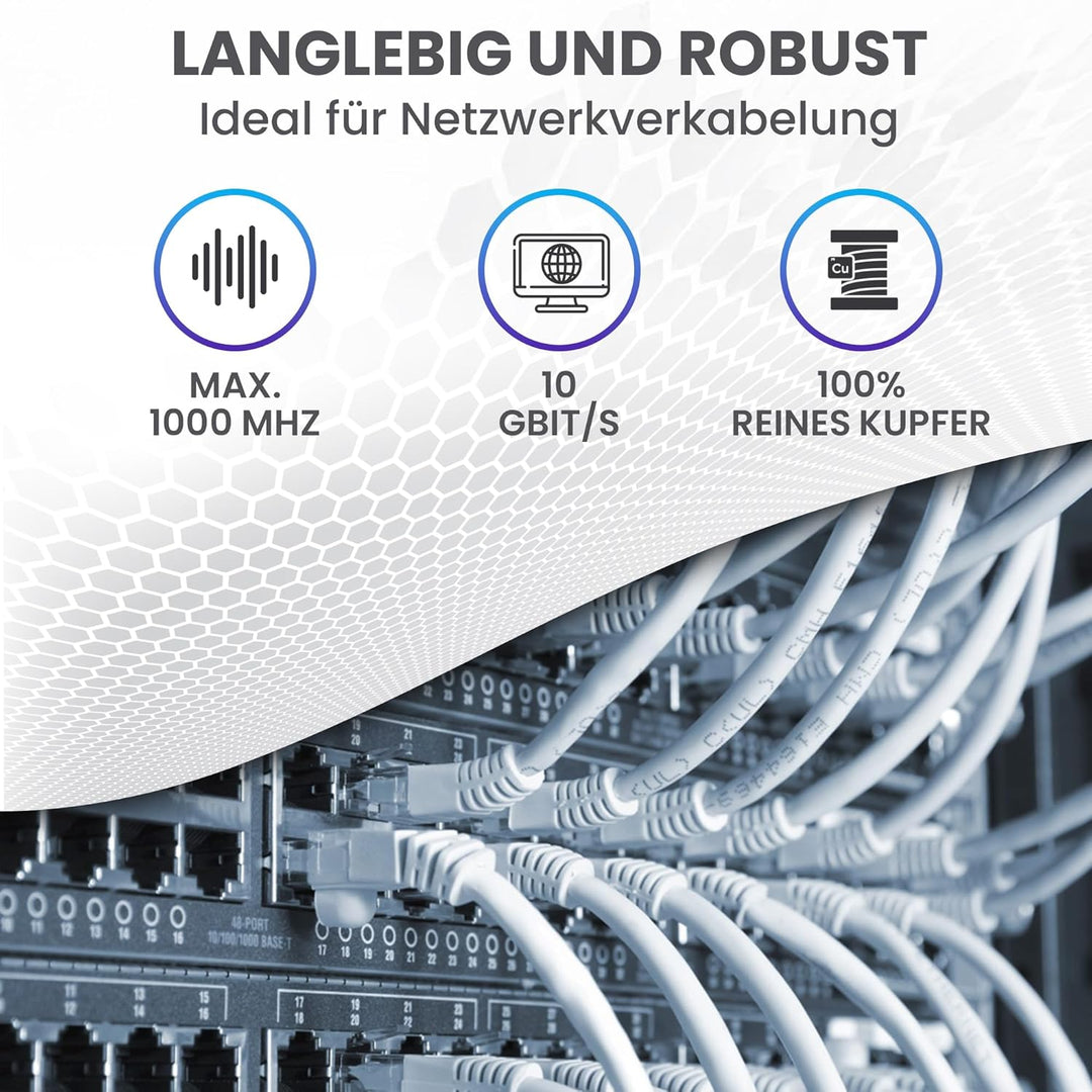 EXTRALINK 50m CAT5e Netzwerkkabel LAN Verlegekabel Innenbereich – 100% Kupfe U/UTPr, PVC Mantel, bis