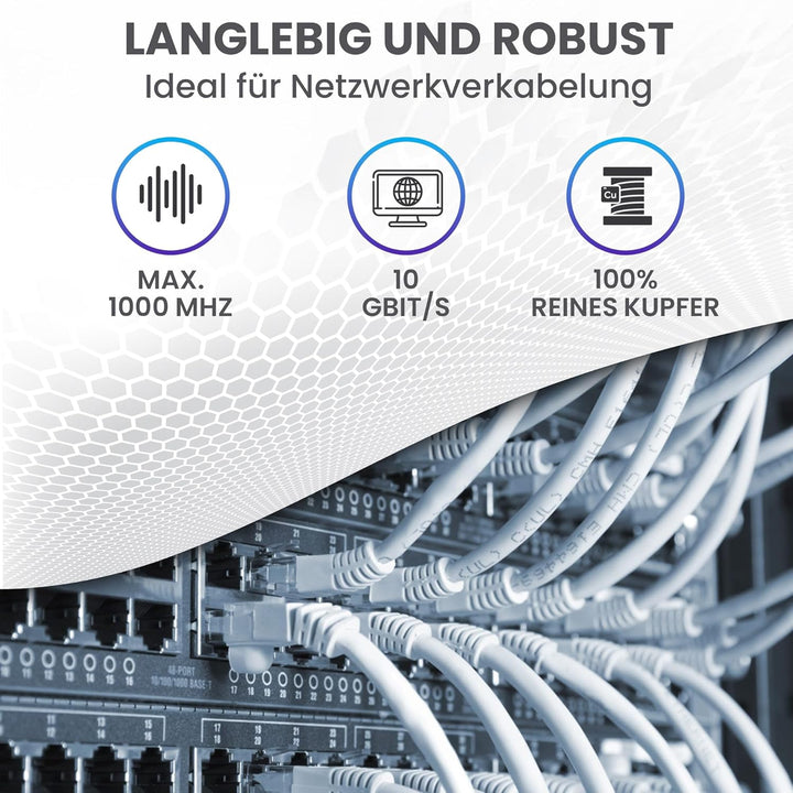 EXTRALINK 50m CAT5e Netzwerkkabel LAN Verlegekabel Innenbereich – 100% Kupfe U/UTPr, PVC Mantel, bis