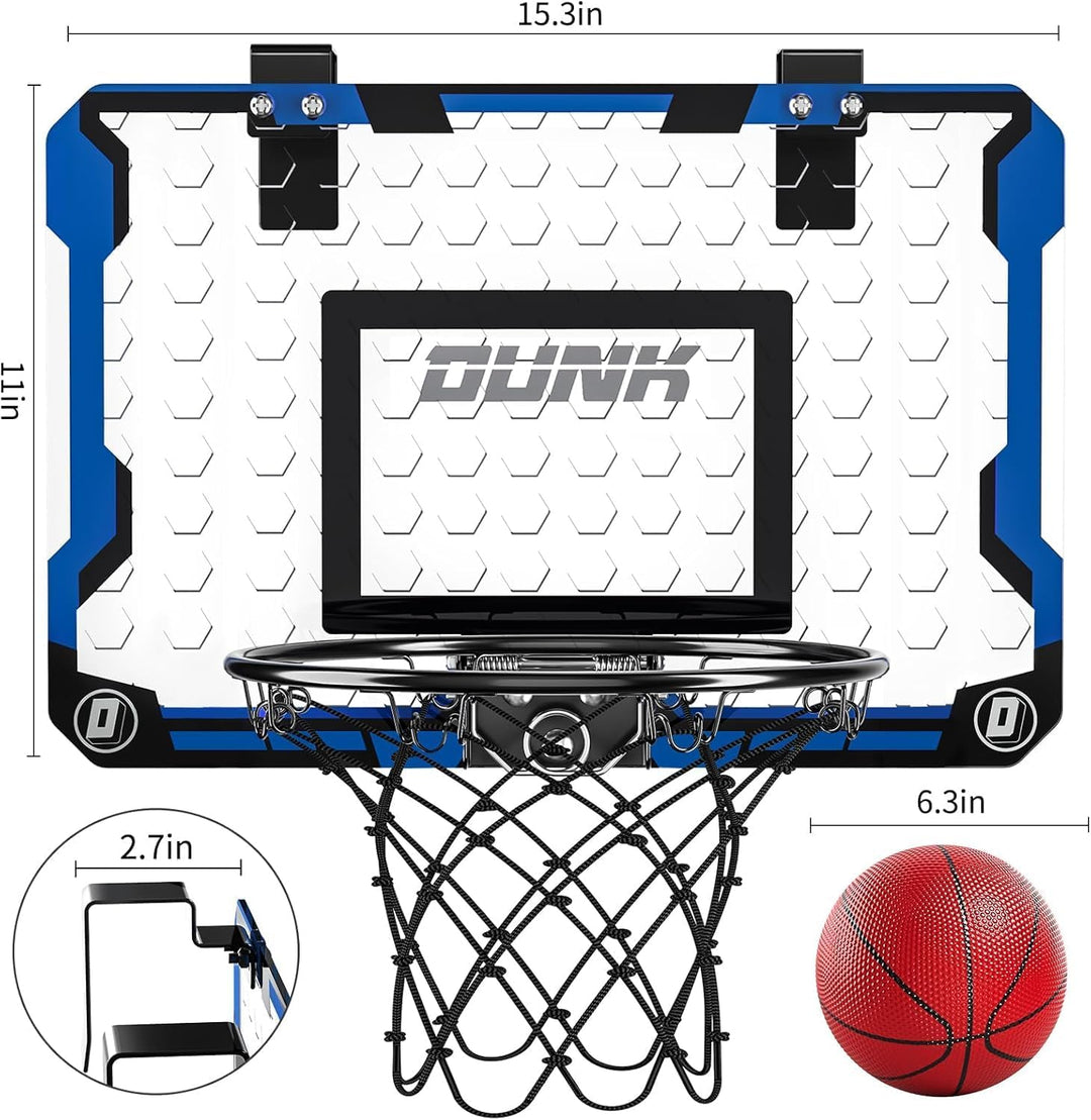 TEMI Basketballkorb Indoor, Mini-Basketballkorb mit 4 Bällen, über die Tür Basketballkorb für Kinder
