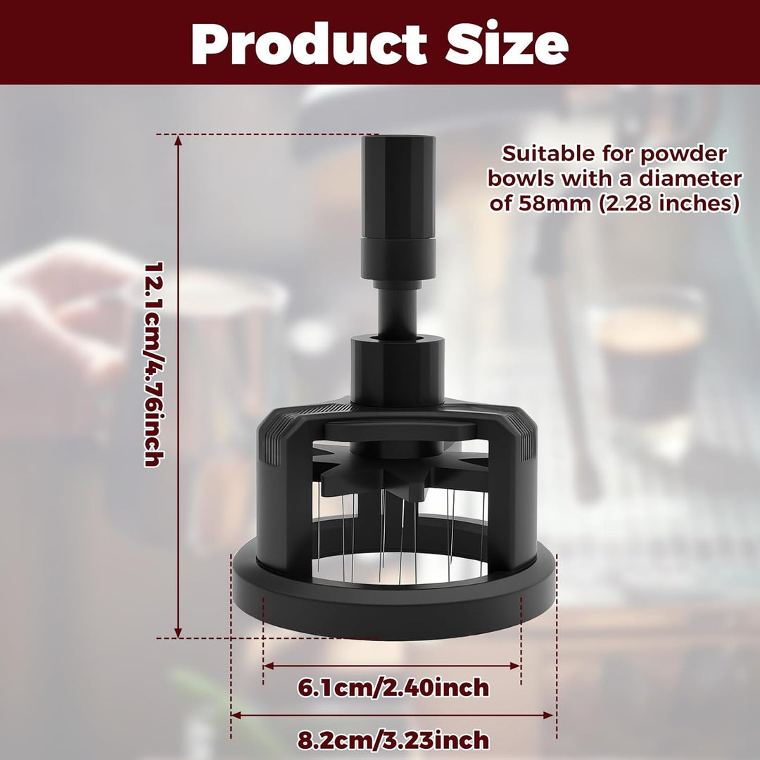 Guniata Espresso Nadel,Espresso-Verteilungswerkzeug,Einstellbare Espresso Kaffeerührer,Ttragbarer Es