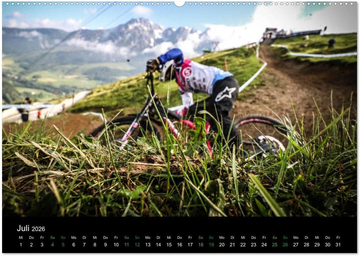 Downhill Racing 2026 (hochwertiger Premium Wandkalender 2026 DIN A2 quer), Kunstdruck in Hochglanz: