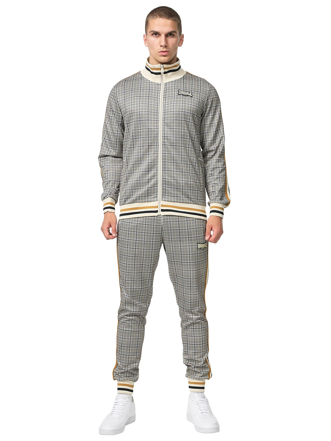 Lonsdale Herren Athboy Track Suit S Sand/Brown, S Sand/Brown
