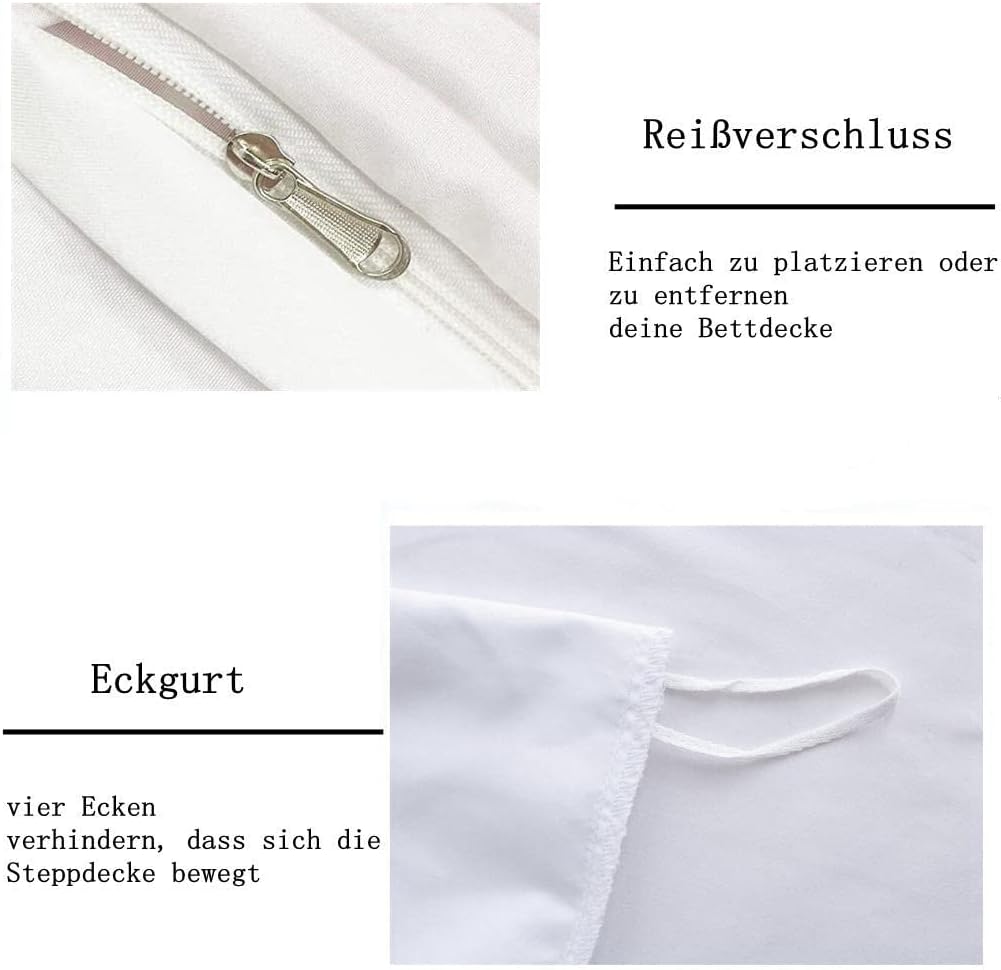 AOXHFNV Rosa Einhorn Bettbezug,Schöner Regenbogen weisse Wolke Einhorn Mädchen Kinder Bettwäsche 135