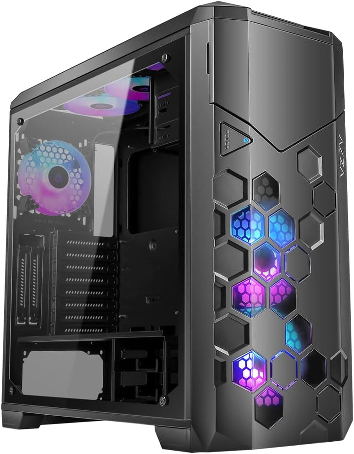Azza Storm 6000B ARGB, Tower-Gehäuse,schwarz, Tempered Glass