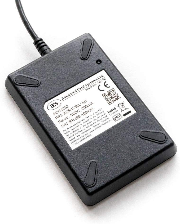 ACS ACR1252U-M1 USB Näherer NFC III Kartenleser NFC Tag Contactless Card Reader Writer, Schwarz (USB