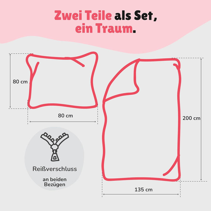 Tex idea Wende- Set Disney Classic Mickey und Minnie Mouse in Love Grösse 135 x 200cm 80 x 80cm 100%