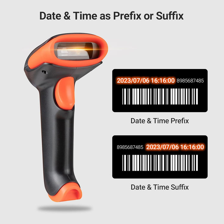 Tera Barcode Scanner 2D 1D 3 in 1 Barcodescanner Wireless 2.4 GHz/Bluetooth/USB Kabelgebunden Strich