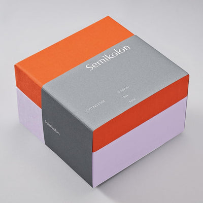 Semikolon 364836 3er Aufbewahrungsboxen Cutting Edge – 3 tlg – drei Grössen – Geschenkboxen orange-l