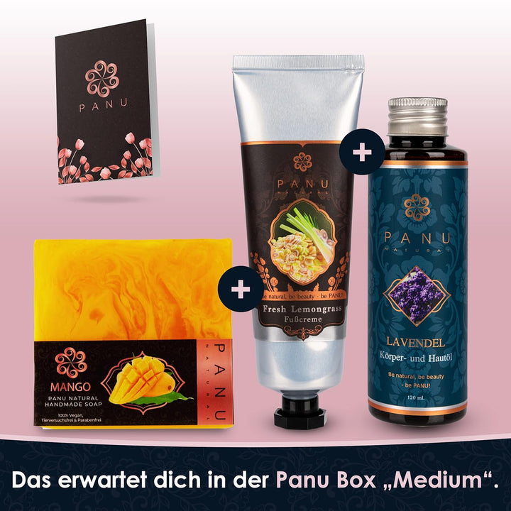 Panu Geschenkset Medium - Entspannungs Geschenke für Frauen - Premium Gifts for Women Beauty Box - W