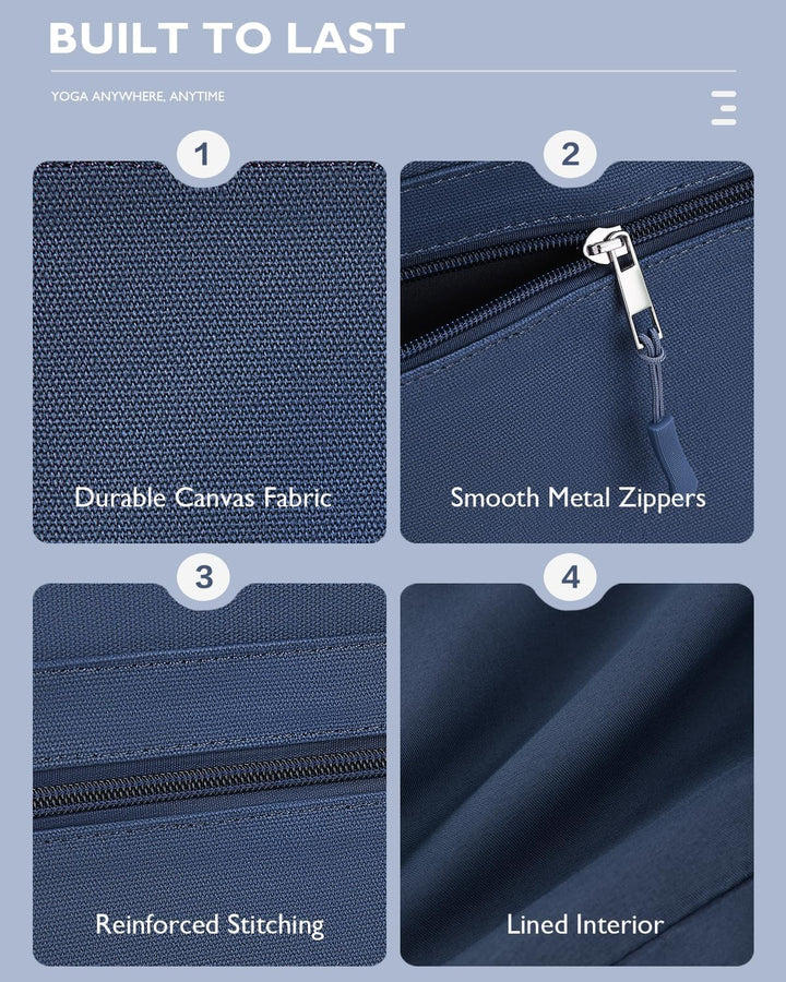 Gonex Yogatasche, Extra Grosse Canvas Sporttasche mit Wasserdichtem Fach & Metallreissverschluss, Fü