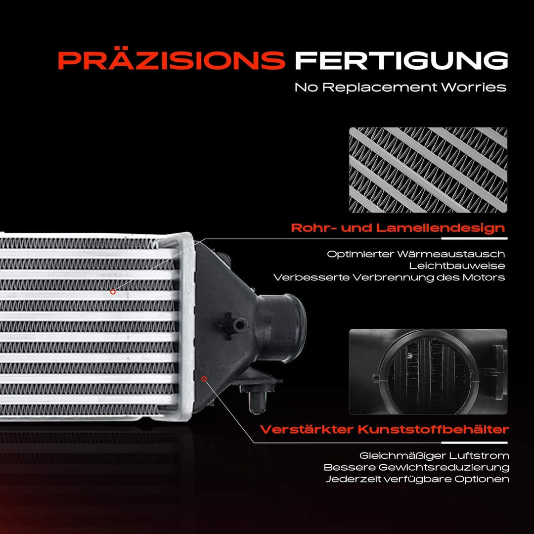Frankberg Ladeluftkühler Turbokühler Kompatibel mit Giulietta Mito 500 595 695 Bravo II Doblo Cargo