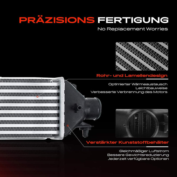 Frankberg Ladeluftkühler Turbokühler Kompatibel mit Giulietta Mito 500 595 695 Bravo II Doblo Cargo