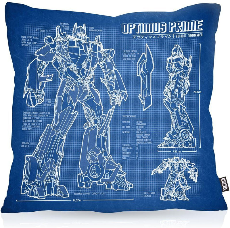 VOID Optimus Prime Kissenbezug Kissenhülle Outdoor Indoor Blaupause Autobot, Kissen Grösse:50 x 50 c