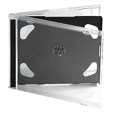 10 CD-/DVD-Hüllen für Doppel-Juwelen 1 Schwarz, 1 Schwarz