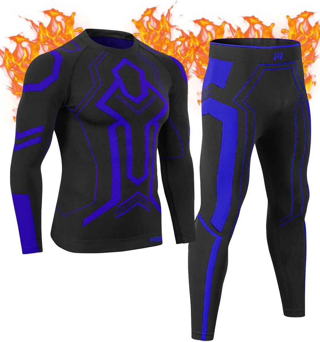 MEETWEE Thermounterwäsche Herren Atmungsaktiv Männer Thermo Funktionswäsche Winter Skiunterwäsche Un