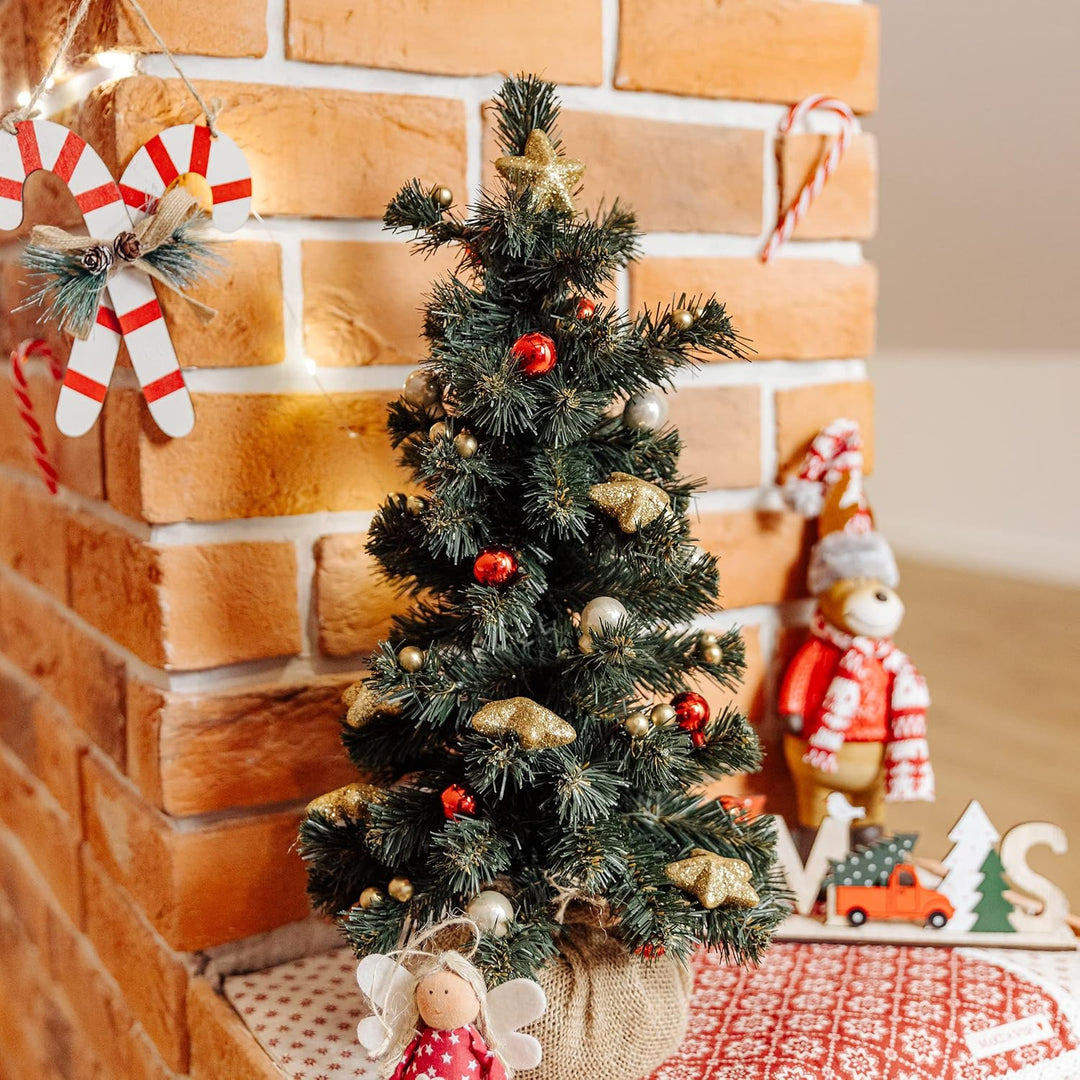 Creative Home Kleiner Weihnachtsbaum Tannenbaum Künstlich | 40 cm | Künstlicher Weihnachtsbaum Deko