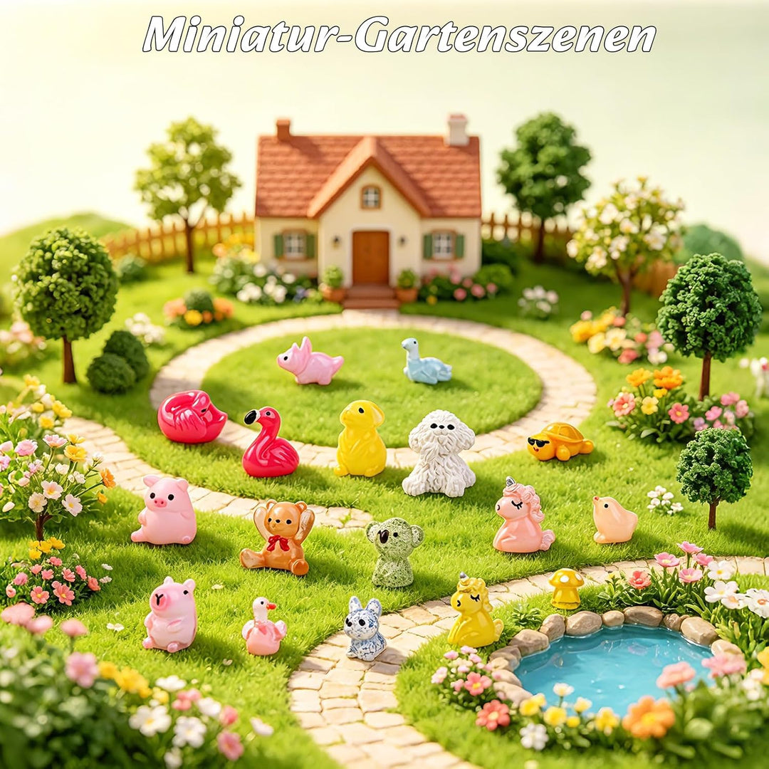120 Stück Mini Figuren Tiere, Verschiedene Modelle Kleine Bunte Tiere Figuren Miniatur Mini Tiere En